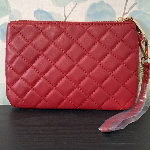 Badgley Mischka Diamond Quilted Clutch Wristlet NWT - Picture 3 of 5